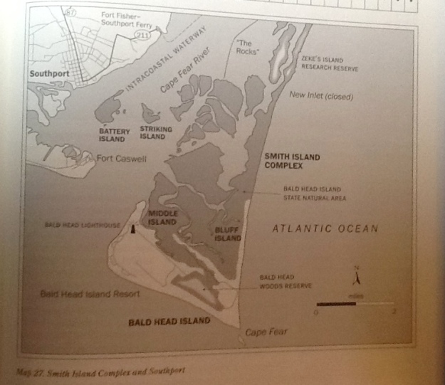 Map courtesy of Glenn Morris's North Carolina Beaches.